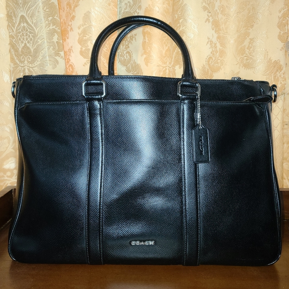 Perry Metropolitan Tote/Brief in Pebble Leather